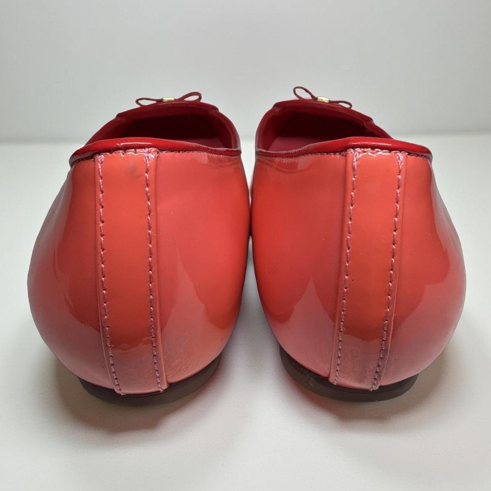 TORY BURCH Dakota LOAFER Rose Pink Lobster Red Ballet PATENT LEATHER Sz 6.5 - Picture 6 of 9